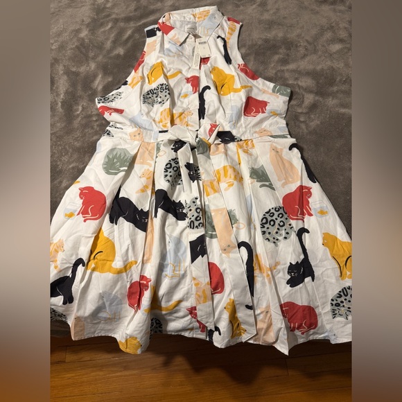 🐈 Anthropologie Fit & Flare Mini Shirt Dress Sz XL - Picture 4 of 7